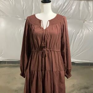 Old navy rust peasant dress M